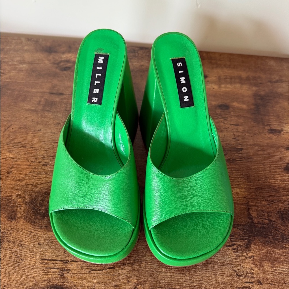 Simon Miller Green Leather Heels